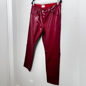 ASOS Red Leather Pants